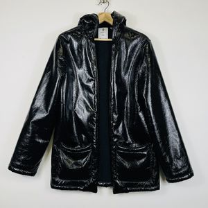 Adidas x Opening Ceremony‎ Black Faux Snakeskin Shearling Jacket Womens Small
